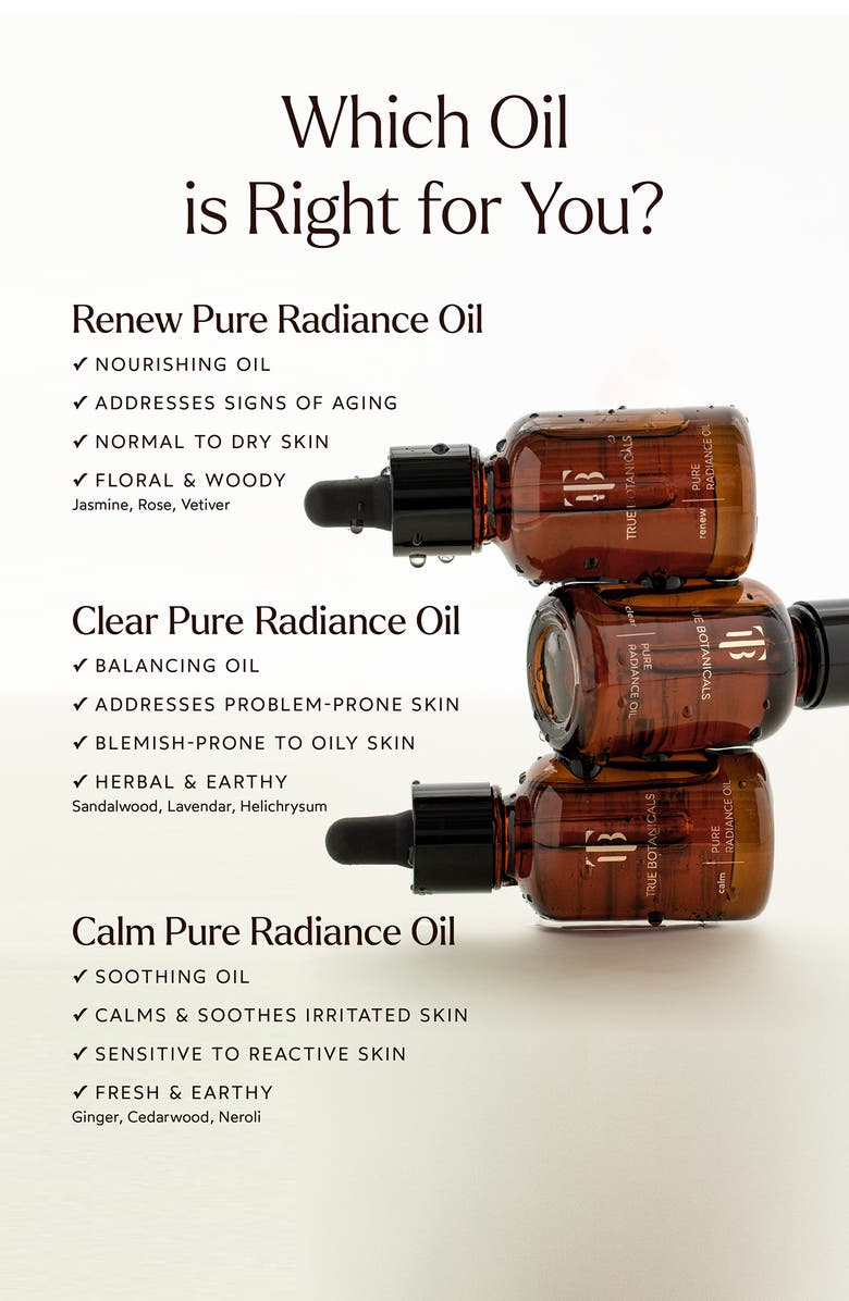 True Botanicals Calm Pure Radiance Face Oil, Alternate, color, 