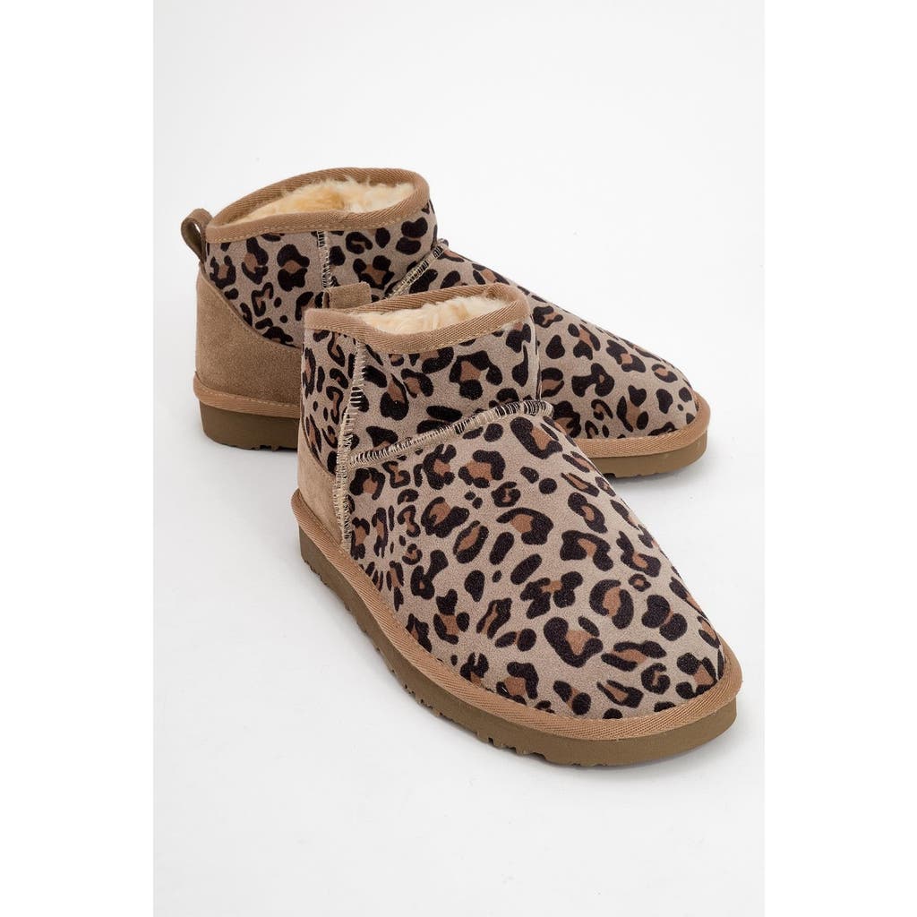 Forever & Always Shoes Zaz Leather Boot In Animal Print