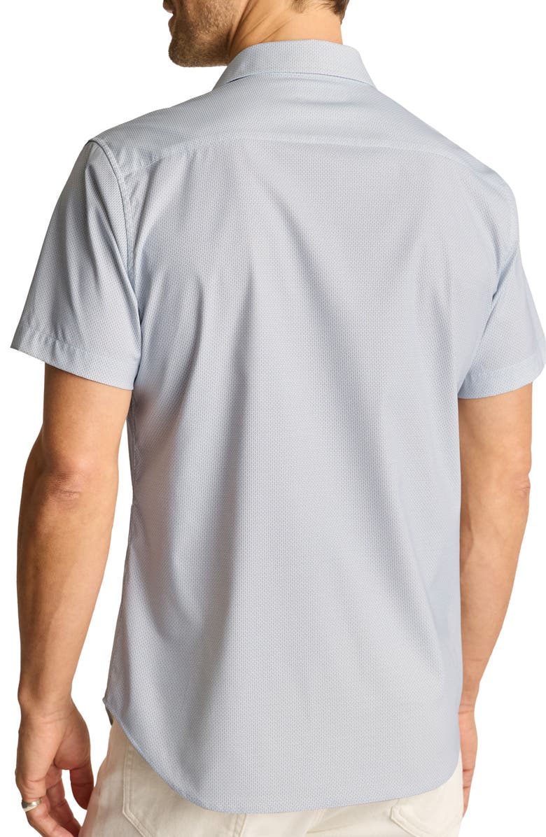 Bonobos Slim Fit Tech Performance Short Sleeve Button-Up Shirt, Alternate, color, Breen Geo
