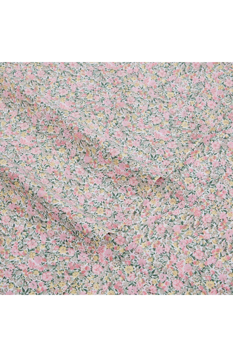 Laura Ashley Loveston Cotton Sheet Set, Alternate, color, Pink/ Green