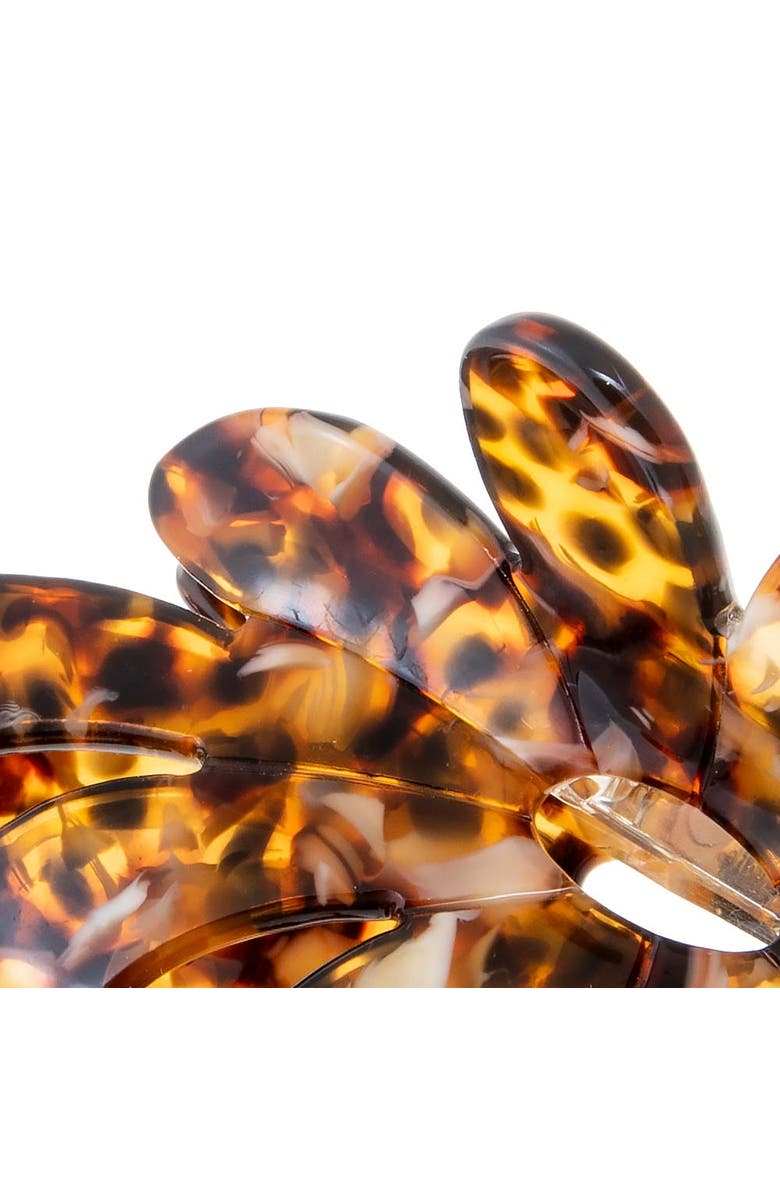 BY ADINA EDEN Large Ruffle Classic Hair Claw Clip, Alternate, color, Brown