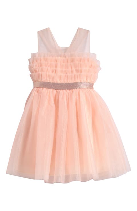 Kids' Gathered Tulle Bouquet Party Dress (Toddler, Little Kid & Big Kid)