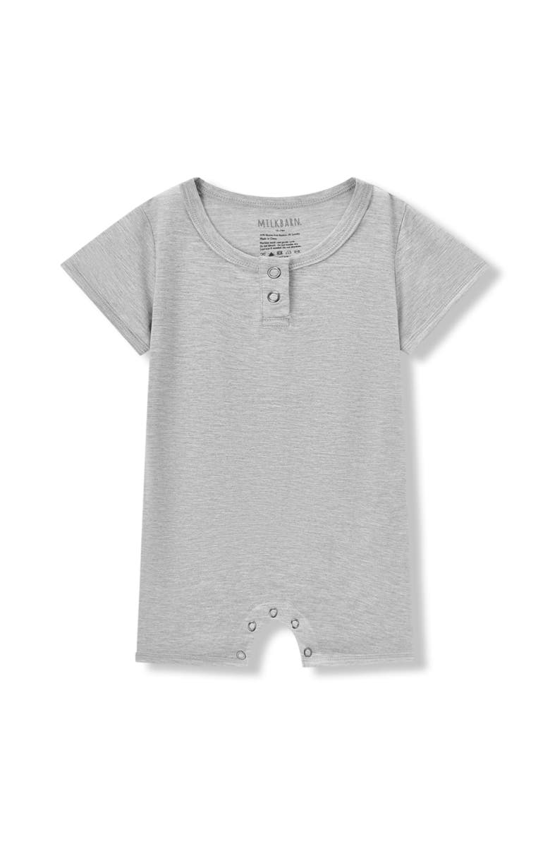 Milkbarn Luxe Solid Shortall, Main, color, Grey Melange