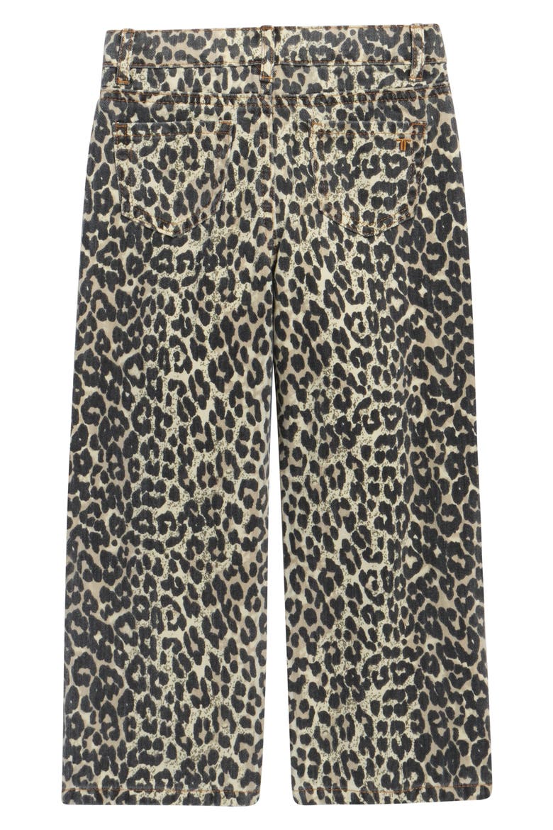 Kids' Leopard Wide Leg Jeans, Alternate, color, LEOPARD