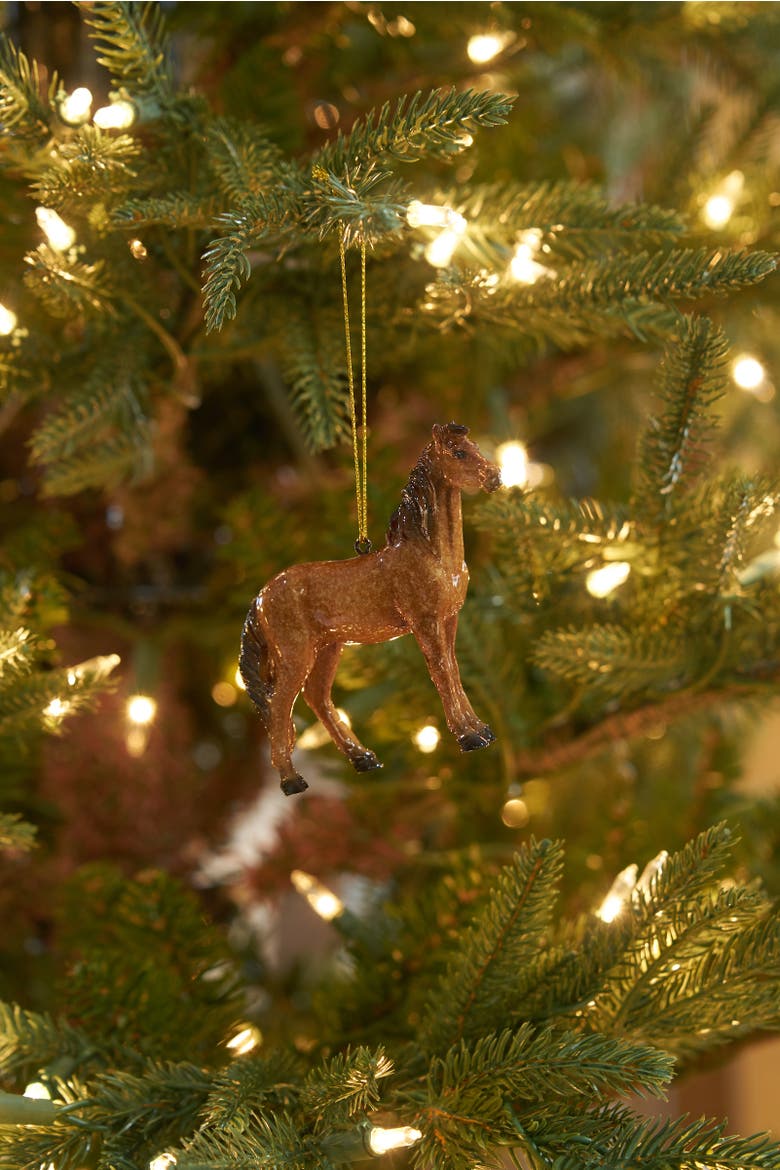 Brown Horse Ornament, Alternate, color, Brown