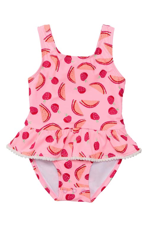 Snapper Rock Berry Sweet Skirted One-Piece Swimsuit in Pink 