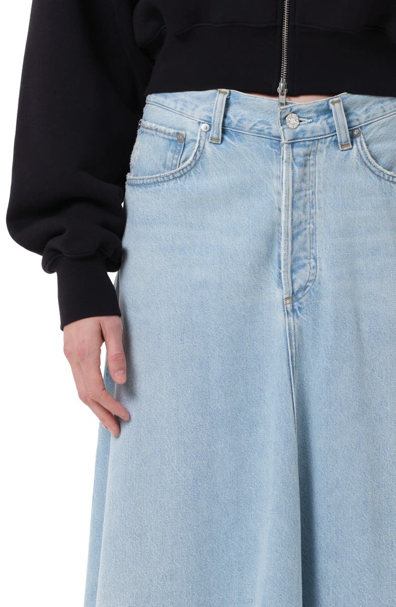 AGOLDE Odin Denim A-Line Maxi Skirt, Alternate, color, Lost