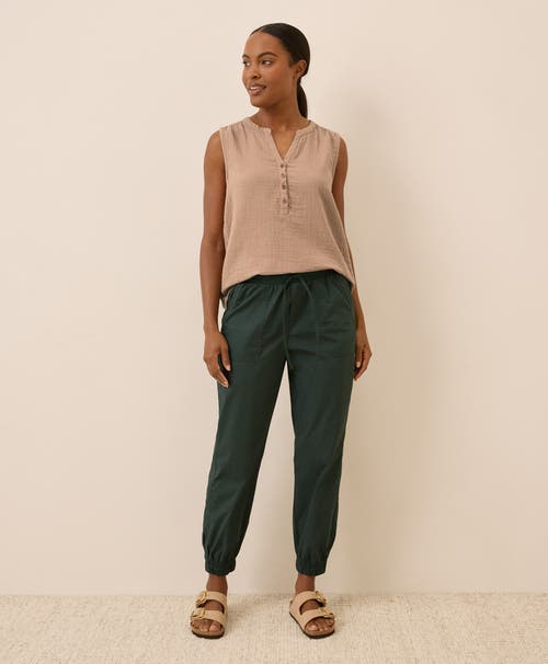 Pact Organic Cotton Monterey Poplin Jogger In Green