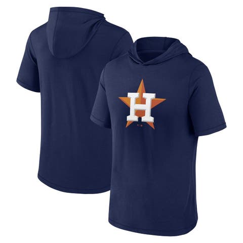 Men's Fanatics Branded Navy Houston Astros Short Sleeve Hoodie T-Shirt