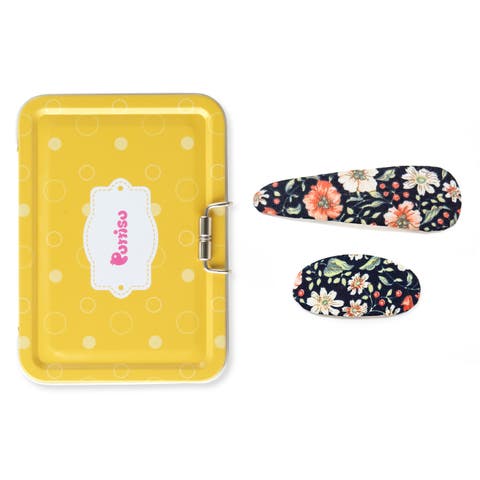 2pc Mixed Shape Clip Set  - Floral