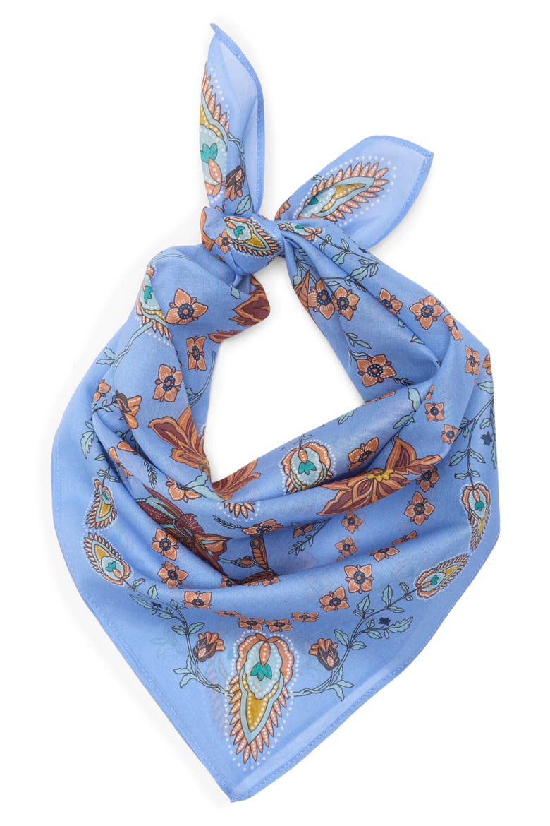 Floral Paisley Bandana, Alternate, color, BLUE POTTERY FLORAL