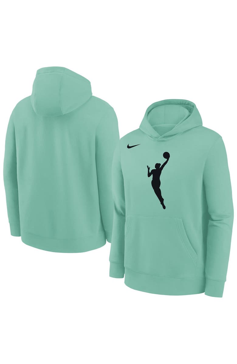 Nike Youth Nike Mint WNBA Logo Essential Team Pullover Hoodie, Main, color, Mint