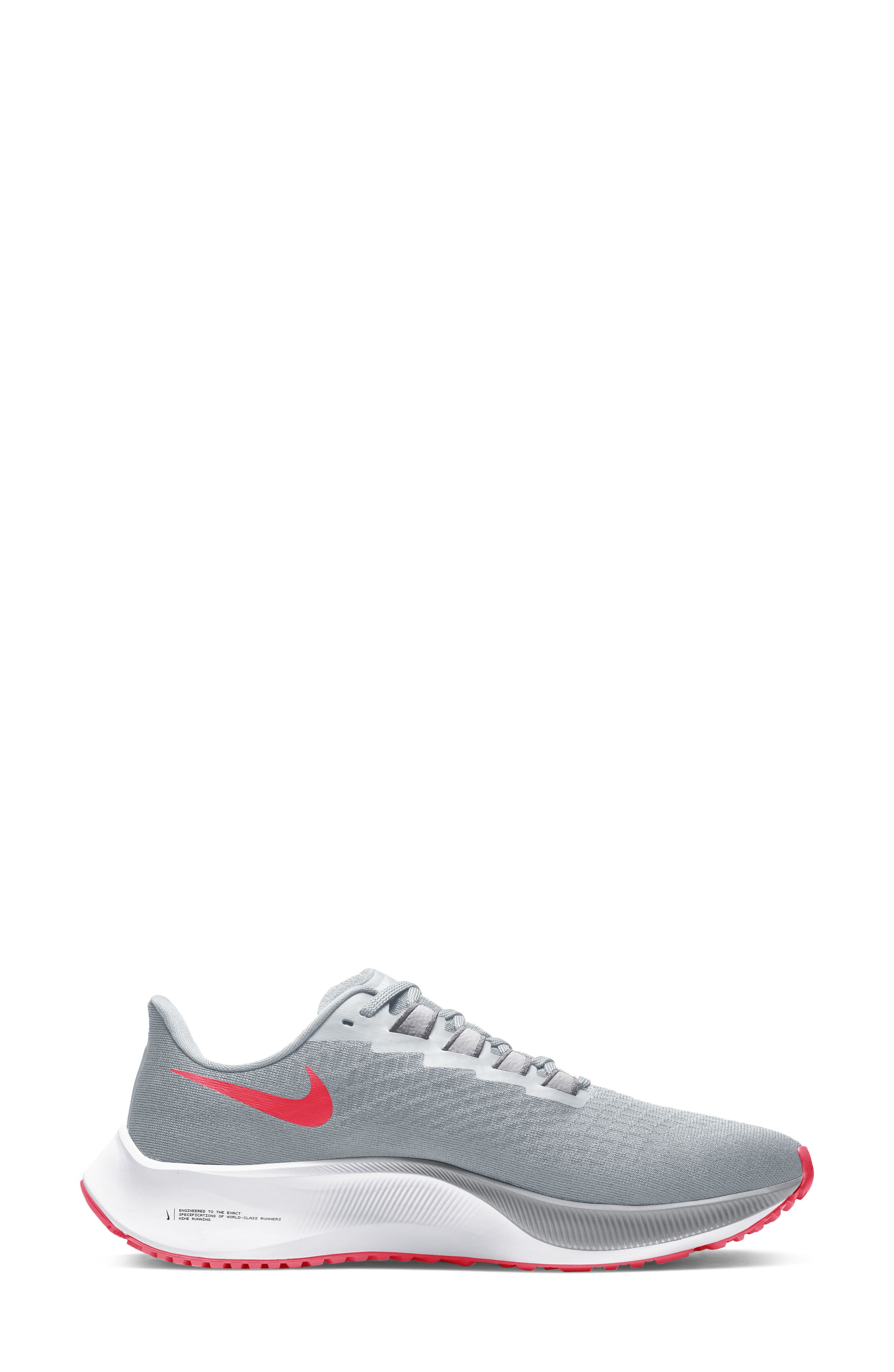 Air Zoom Pegasus 37 Running Shoe, Main, color, PLATINUM/ GREY/ CRIMSON/ BLUE
