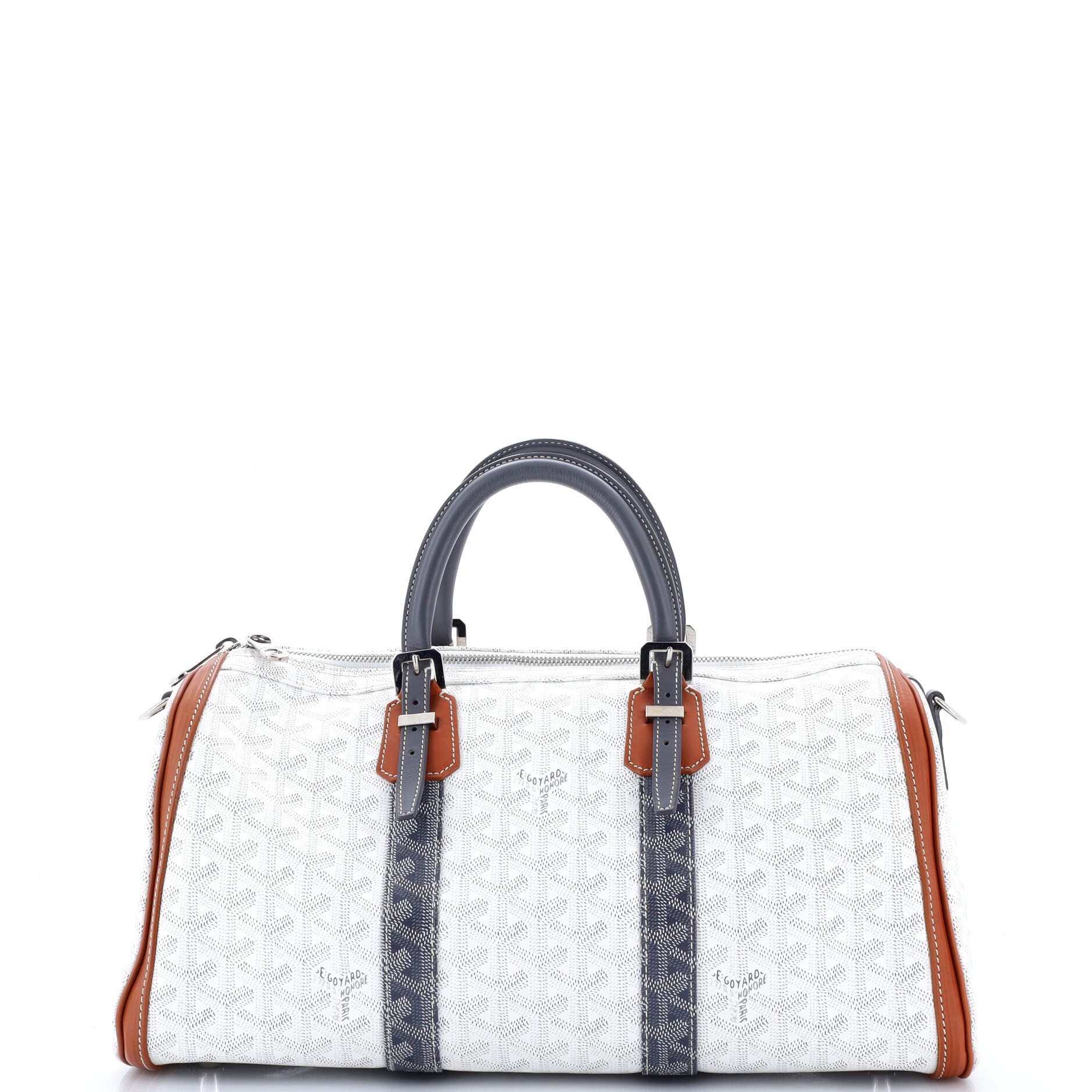 Pre-Owned Goyard Croisiere Bag Coated Canvas 35, Main, color, White