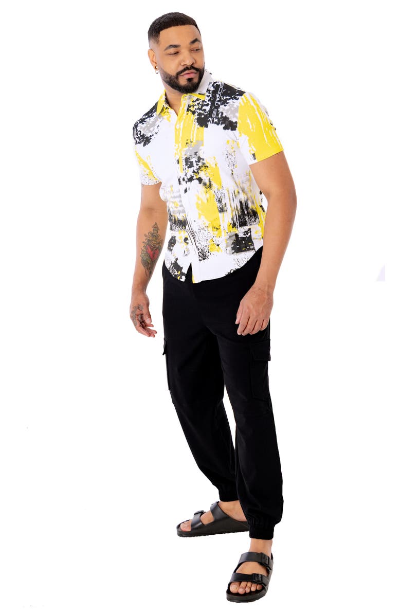 Dai Moda Unity Short Sleeve Button Up, Alternate, color, White