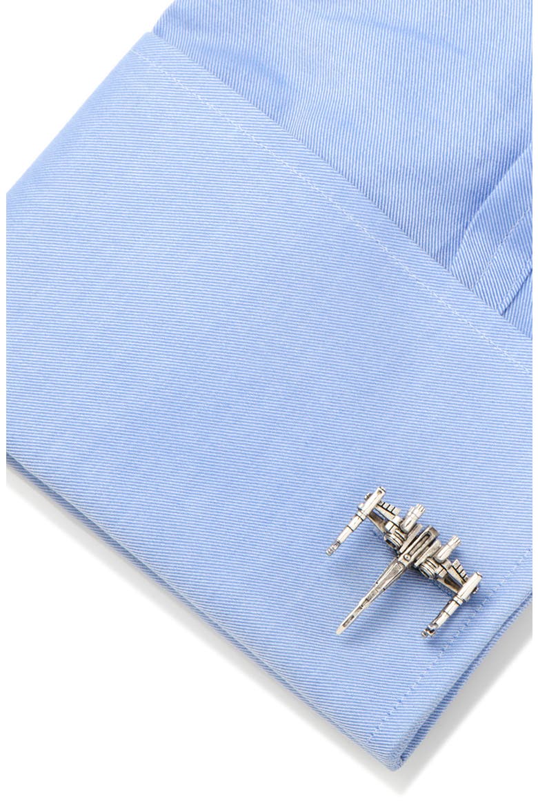 Star Wars™ - 3D X-Wing Cuff Links, Alternate, color, SILVER