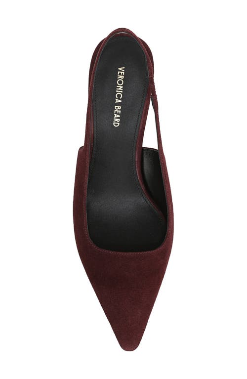 Veronica Beard Cashel Slingback Pointed Toe Pump In Burgundy