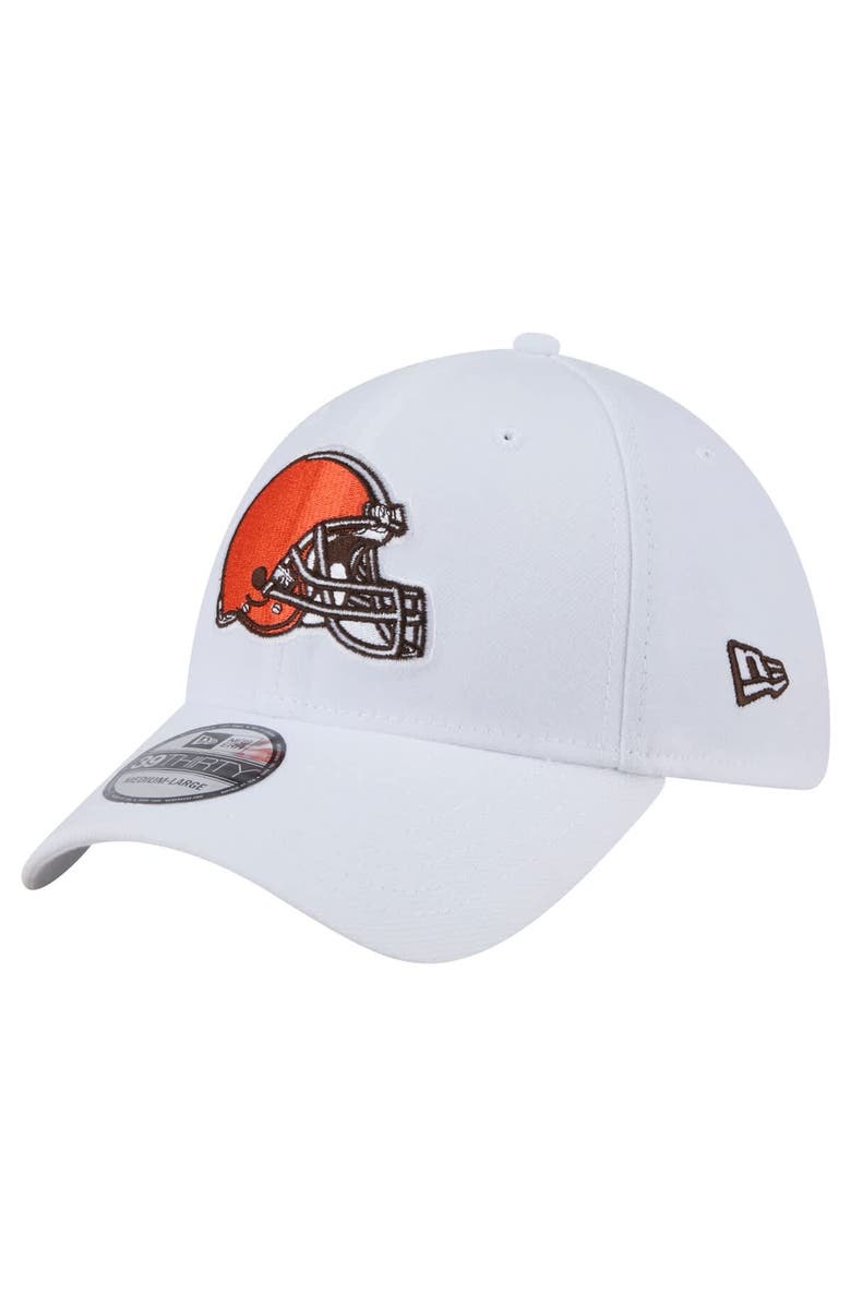 New Era Men's New Era White Cleveland Browns Main 39THIRTY Flex Hat, Alternate, color, White