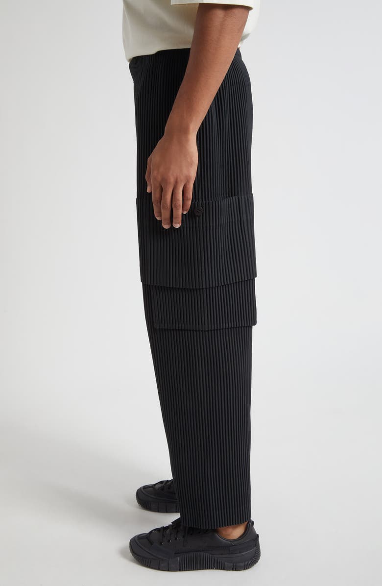Homme Plissé Issey Miyake Pleated Cargo Pants, Alternate, color, Coke Gray