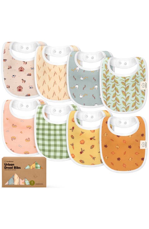 8-Pack Baby Drool Bibs
