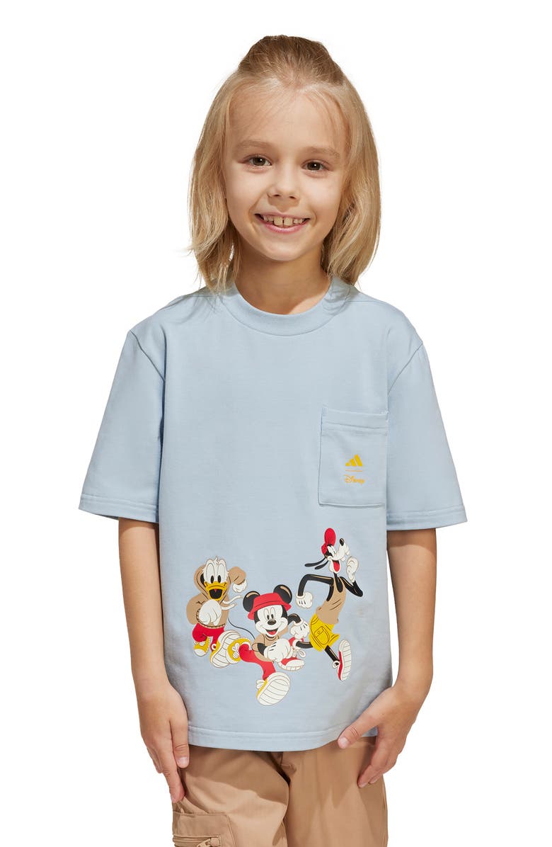 adidas Originals x Disney Kids' Mickey & Friends Pocket T-Shirt, Alternate, color, 