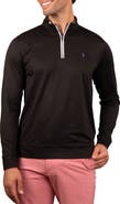 TailorByrd Solid Mesh Quarter Zip Sweater