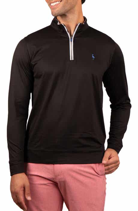 Solid Mesh Quarter Zip Sweater