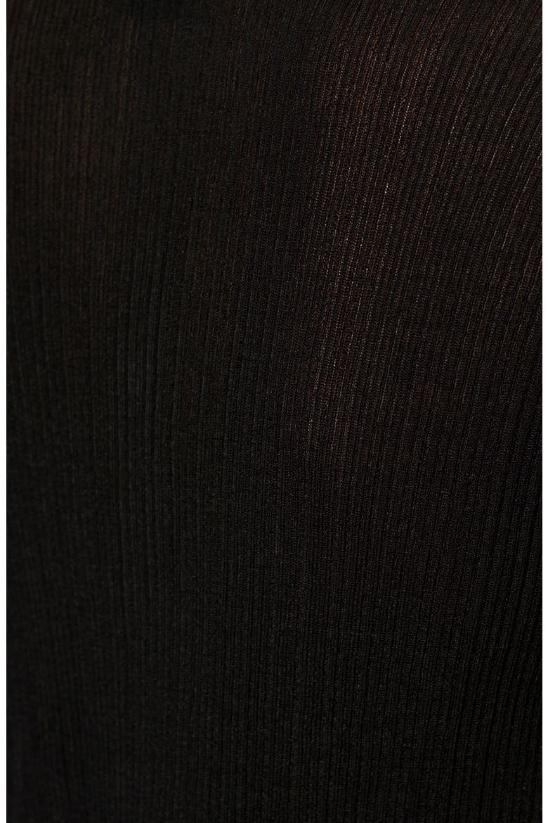 Lightweight Rib Cardigan, Alternate, color, BLACK