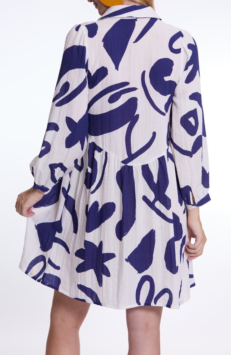 Cache Coeur Calliopé maternity and nursing shirt dress, Alternate, color, Multicolor