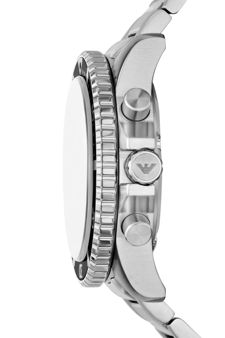 World Explorer Solar Chronograph Bracelet Watch, 43.5mm, Alternate, color, SILVER/ BLACK DIAL