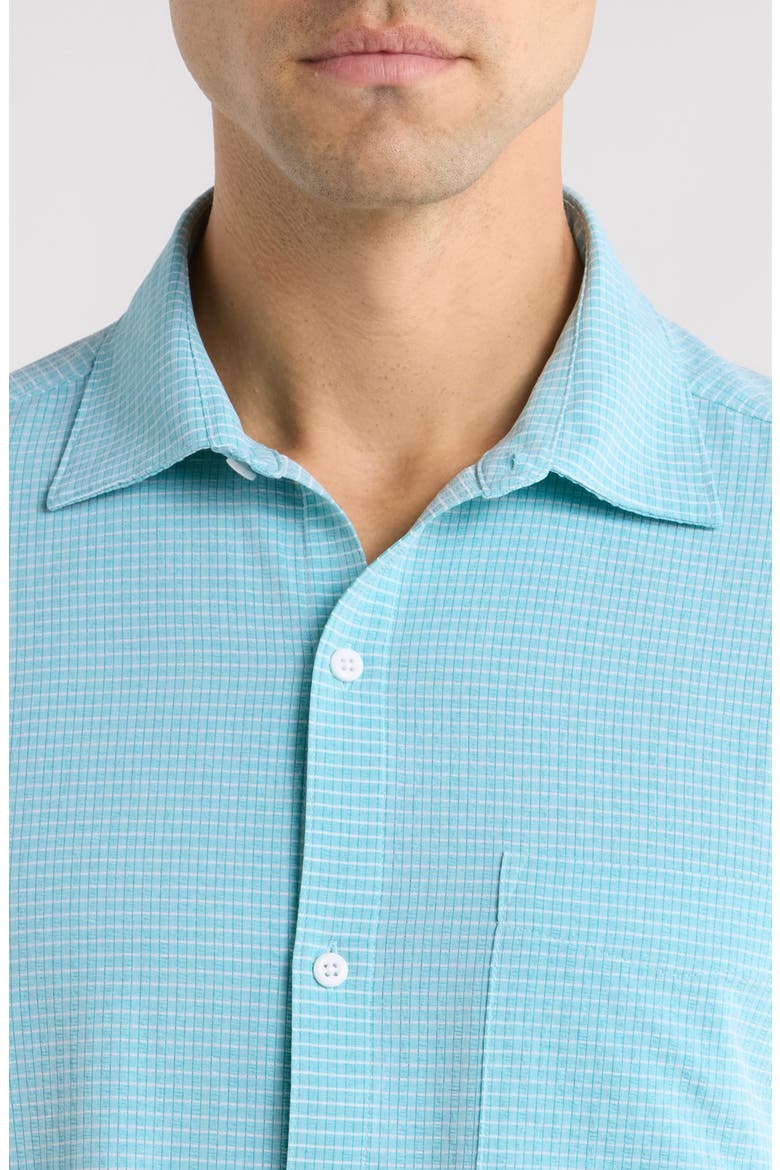 Bahama Coast Sintra Stripe IslandZone® Short Sleeve Button-Up Shirt, Alternate, color, TOURMALINE GLAZE