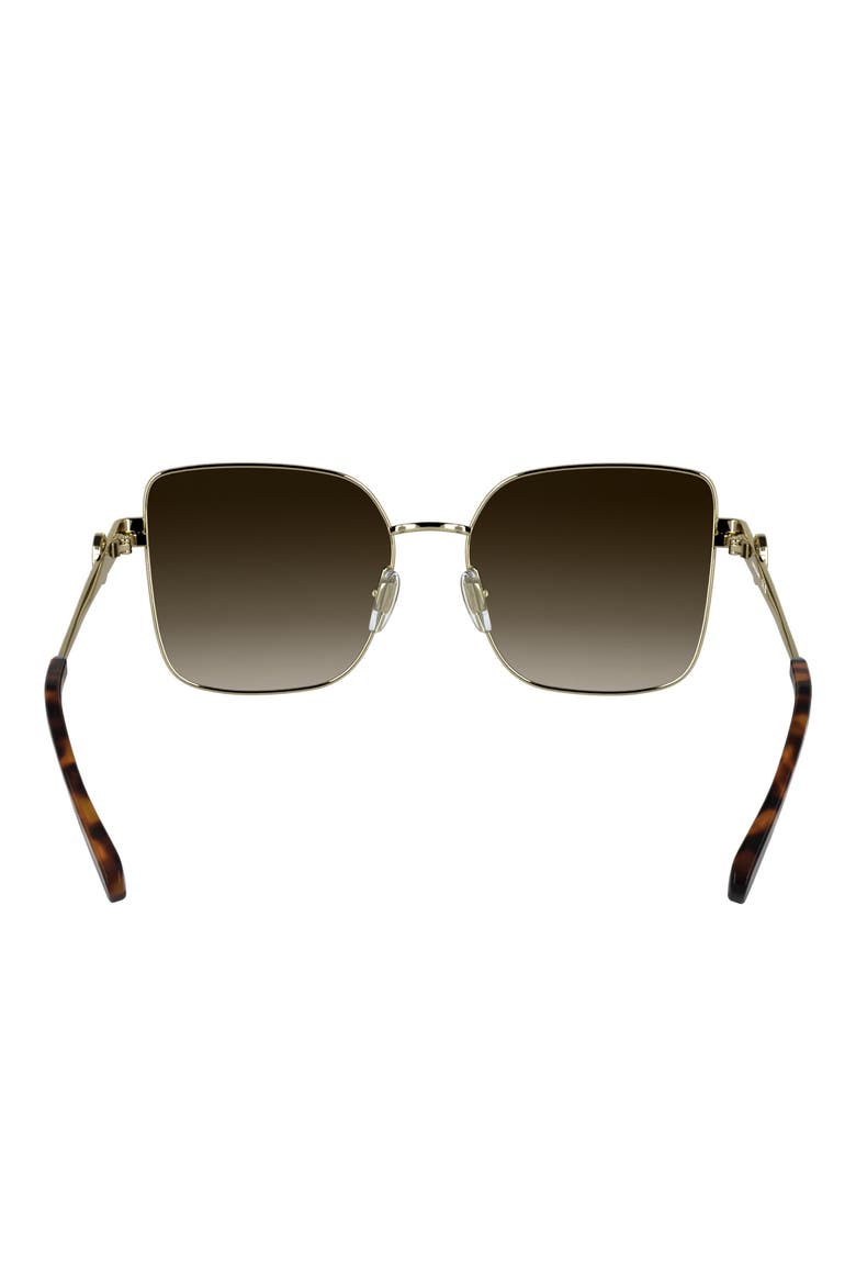 Medallion 56mm Butterfly Sunglasses, Alternate, color, GOLD/ GRADIENT BROWN