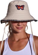 Lauren Moshi Aria Color Butterfly Bucket Hat