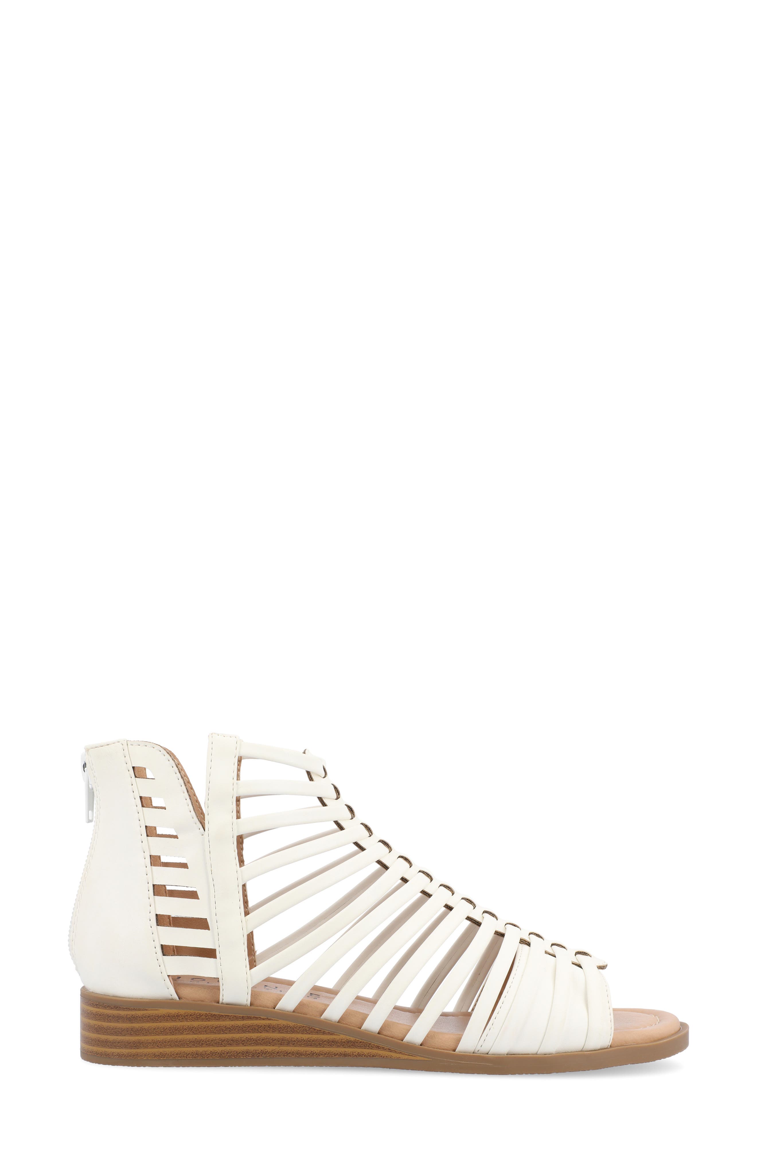 JOURNEE Delilah Sandal, Alternate, color, WHITE