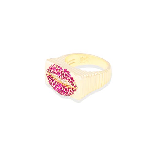 Campbell + Charlotte Juju Lips Ring In Gold