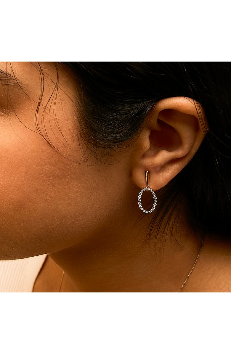 Haus of Brilliance 14K Yellow Gold Graduating 1/2 Cttw Diamond Oval Dangle Earrings, Alternate, color, Yellow Gold