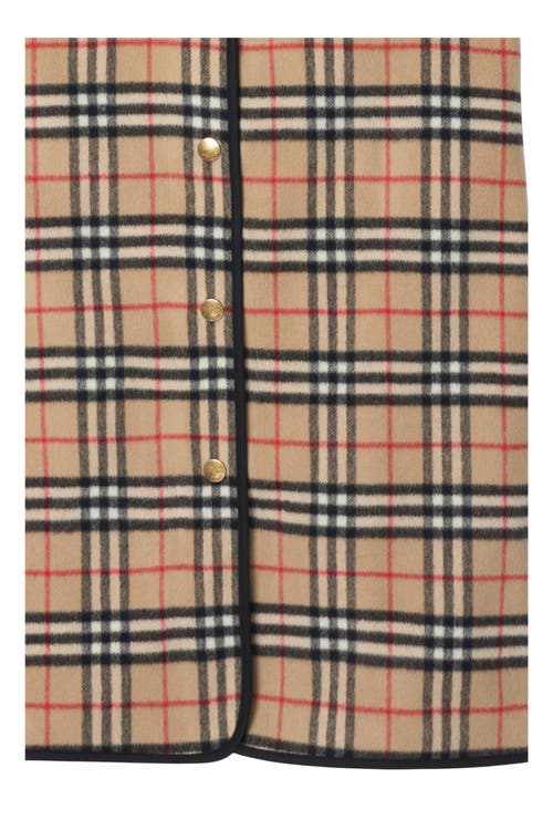 Burberry Check Wool Cashmere Warmer In Brown