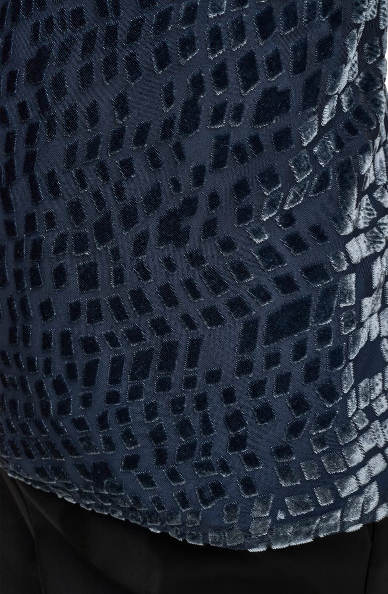 Donna Karan New York Velvet Burnout Cowl Neck Tank, Alternate, color, Dark Tempest