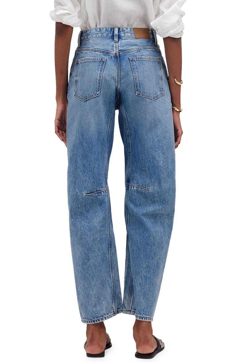 The Darted Barrel Leg Jeans, Alternate, color, DOBBINS WASH