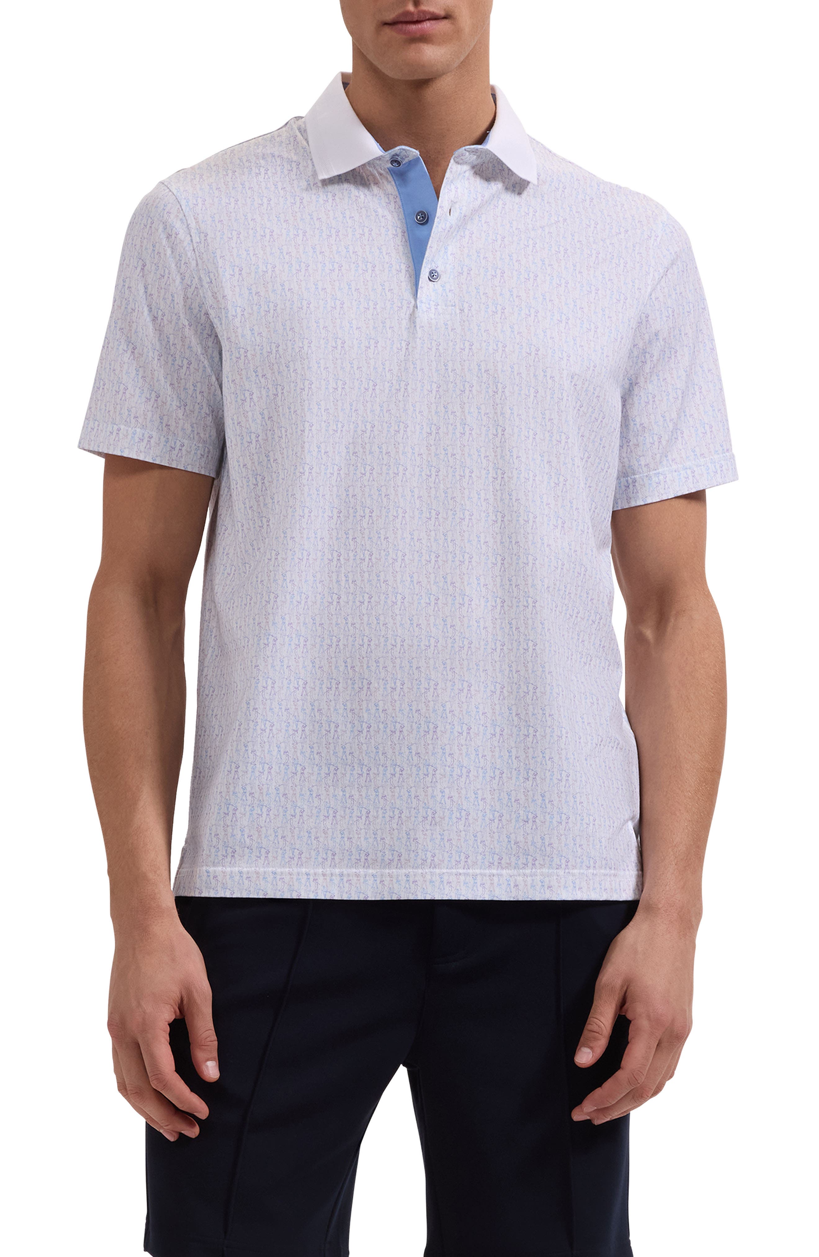 Valerian OoohCotton Golf Sketch Print Polo