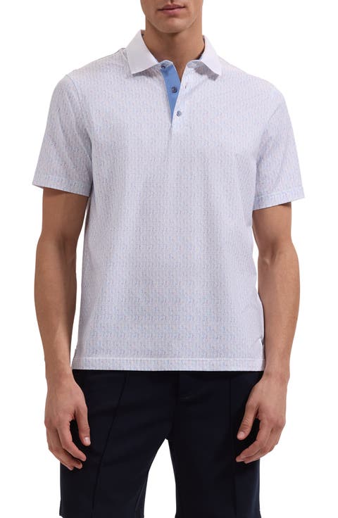 Valerian OoohCotton® Golf Sketch Print Polo