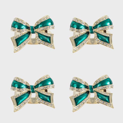 Joanna Buchanan Set-of-four Enamel Bow Skinny Napkin Rings