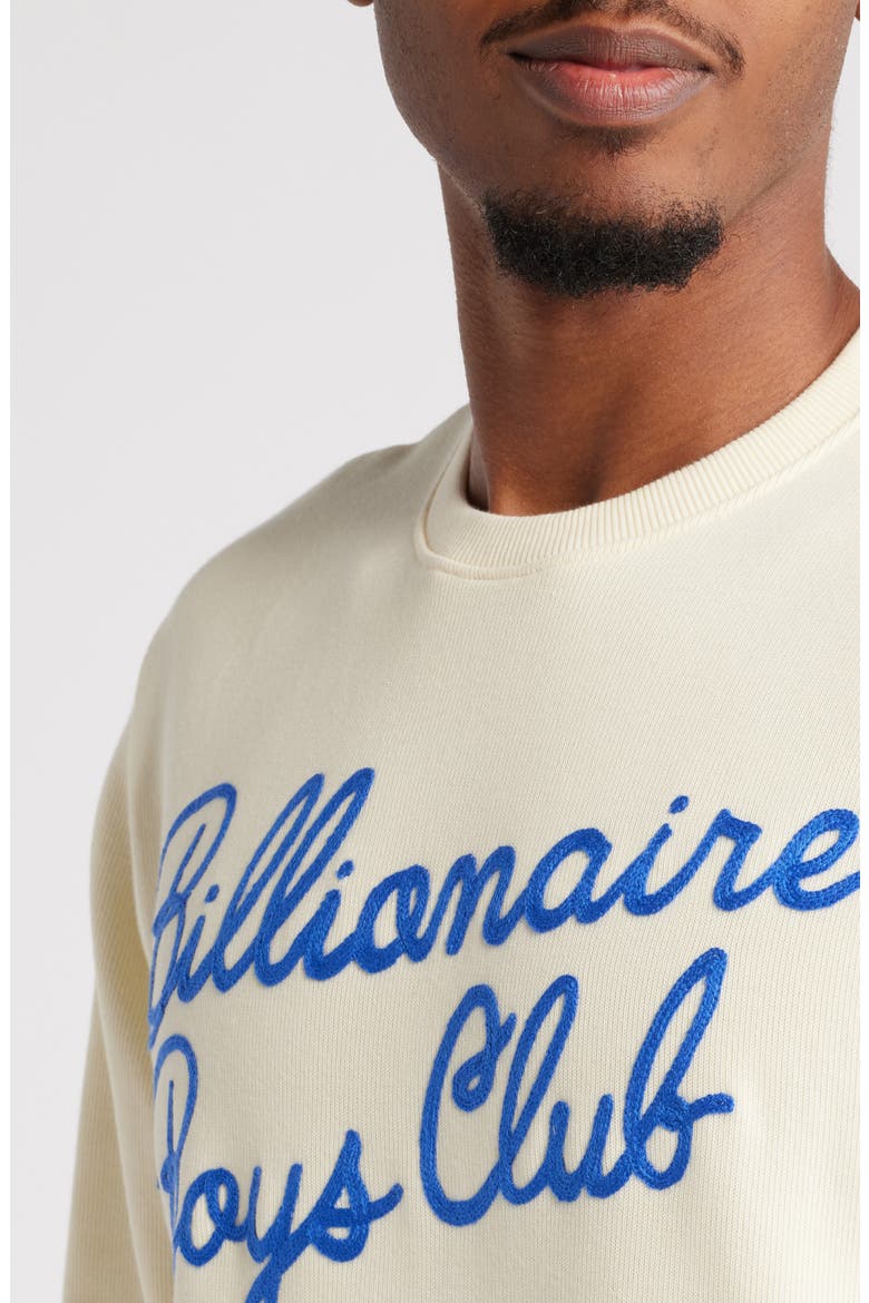 Signature Embroidered Cotton Graphic Sweatshirt, Alternate, color, WINTER WHITE