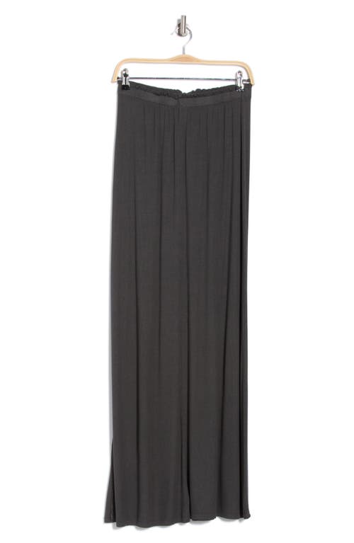 Go Couture Slit Maxi Skirt In Charcoal