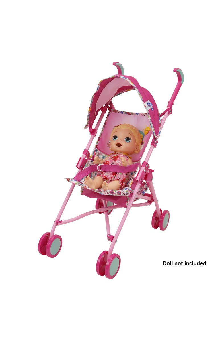 Baby Alive Doll Stroller Pink & Rainbow Fits Dolls Up To 24", Alternate, color, Pink