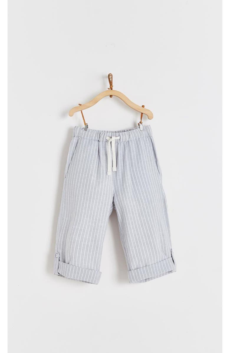 Babycottons Grey Linen Pants, Main, color, Grey
