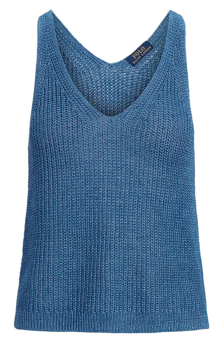 Polo Ralph Lauren Linen Sweater Tank, Alternate, color, Retreat Blue