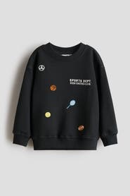 H&M Printed Crew-neck Sweatshirt