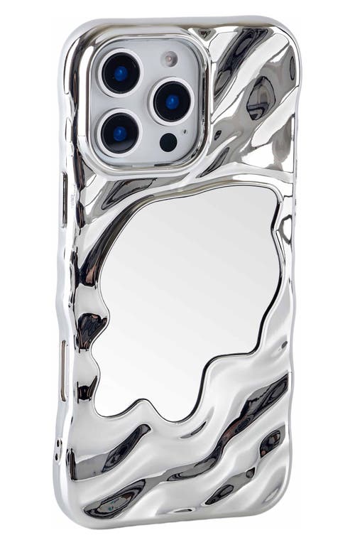 Auramma Flowy Mirror Iphone 16 Pro Case In Silver