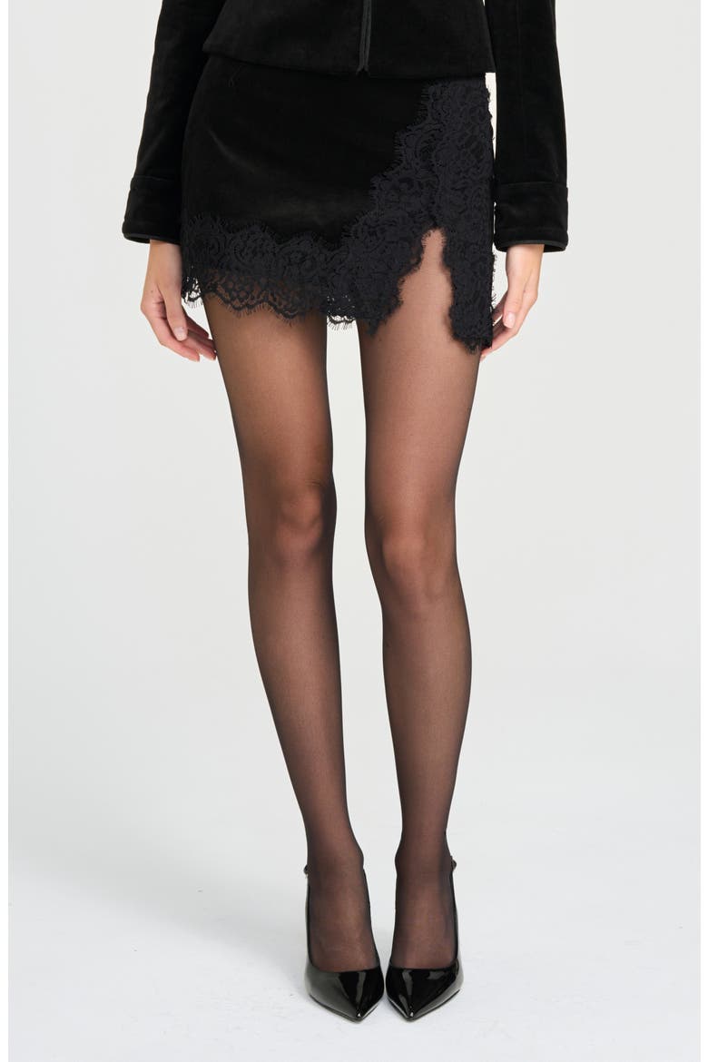 x Rose Lola Rose Miniskirt, Main, color, BLACK